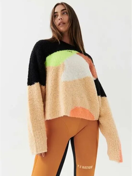 P.E Nation Sweaters - PE Nation Direction Knit Wool Mohair Blend Sweater